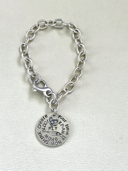 Your Time Is Now  Soul Totem Sterling Silver Bracelet